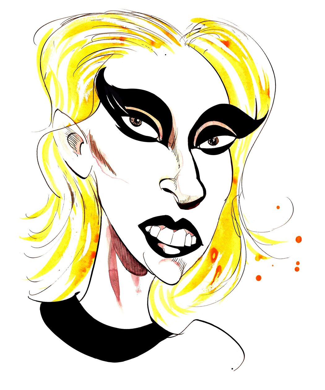 Lady Gaga - Karikatur von Neale Osborne