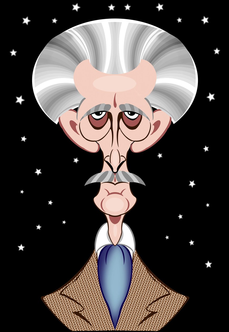 Peter Cushing als Doctor Who - Karikatur von Neale Osborne