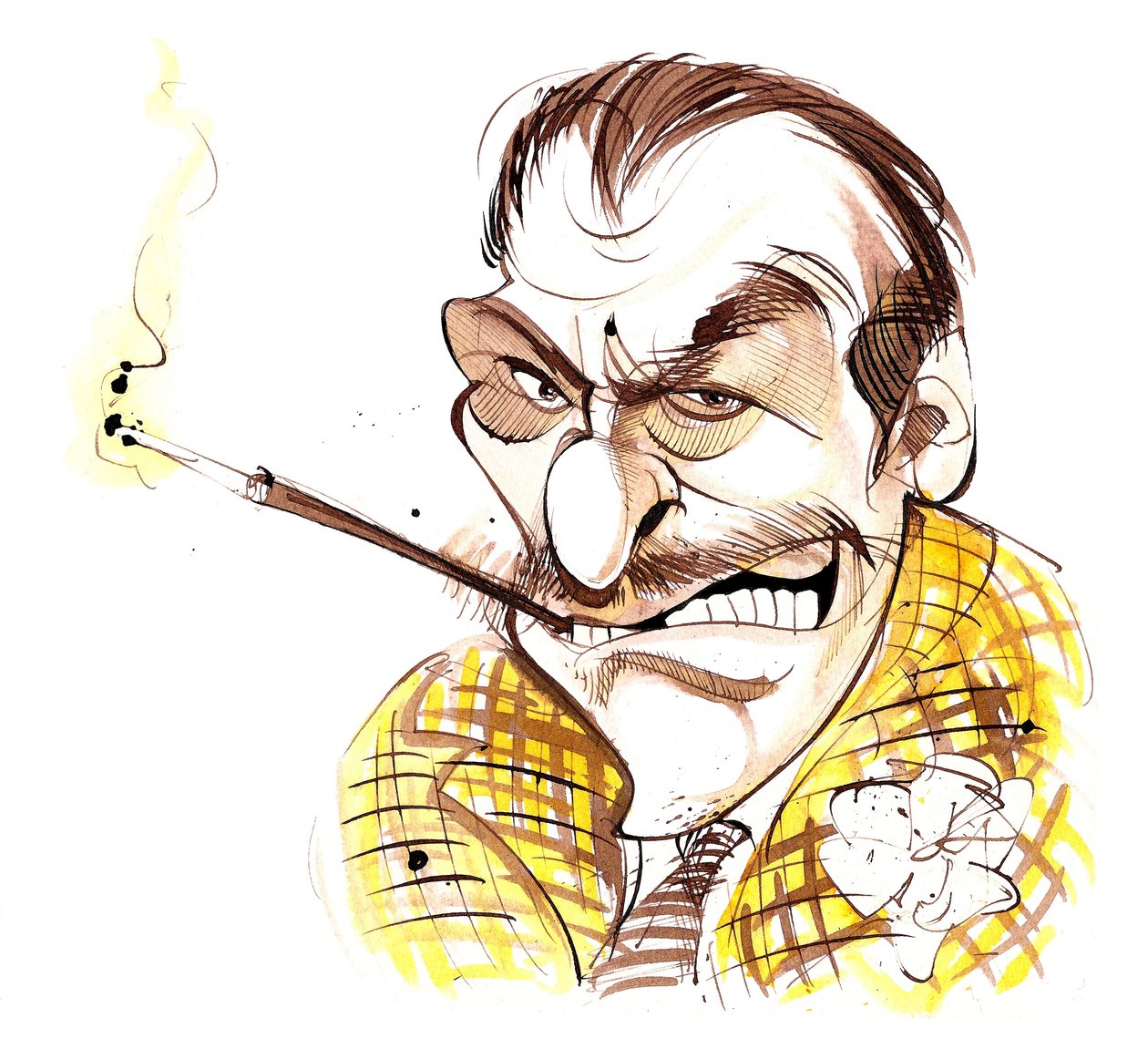 Terry-Thomas - Karikatur von Neale Osborne