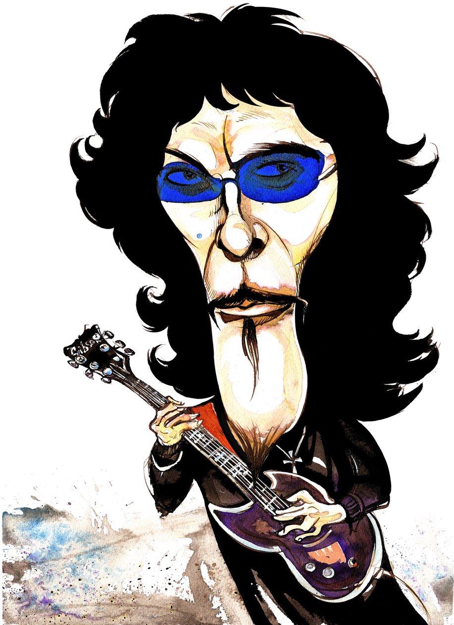 Tommy Iommi - Karikatur von Neale Osborne