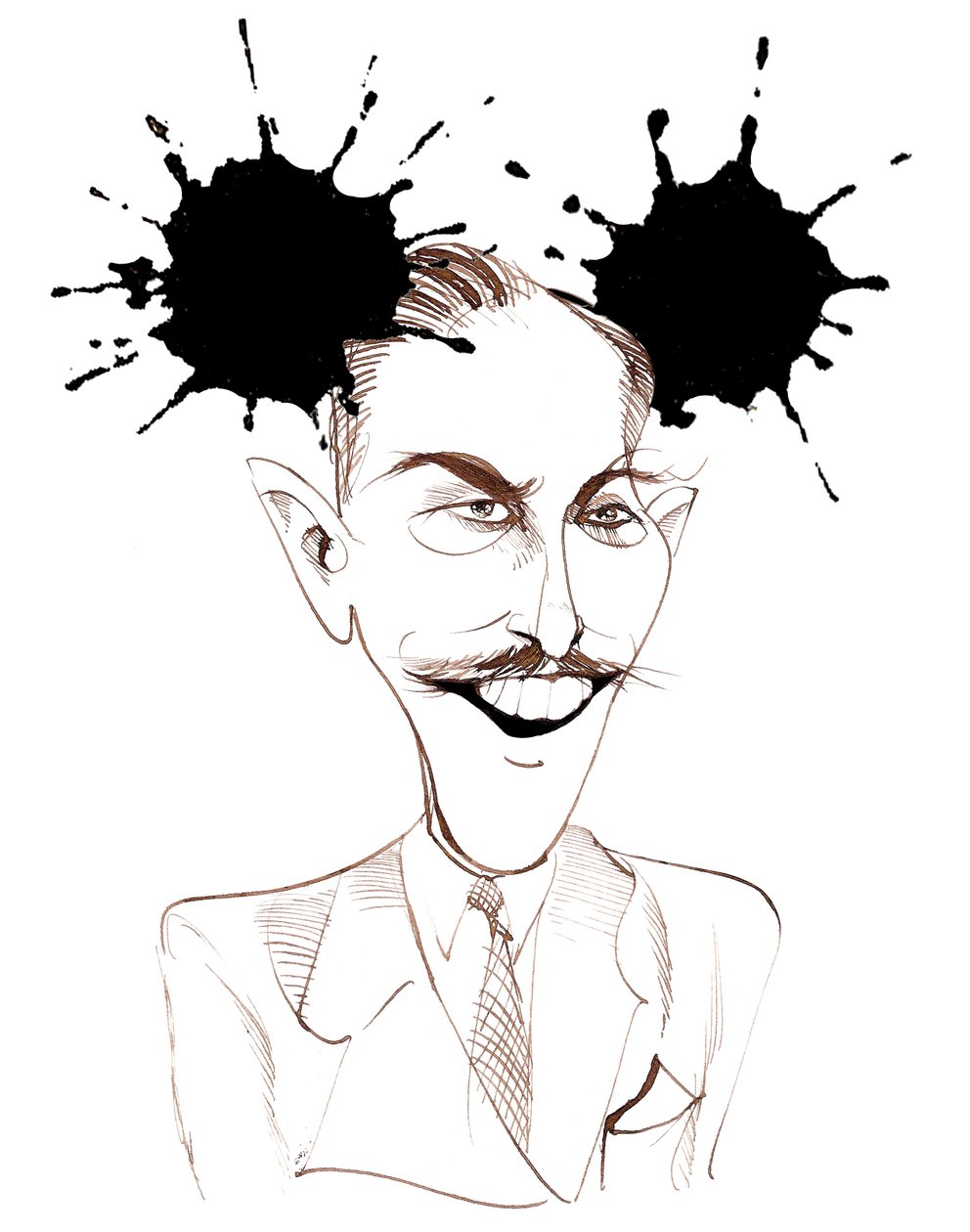 Walt Disney, amerikanischer Filmproduzent, Geschäftsmagnat, Cartoonist und Animator; karikiert mit Mickey Mouse von Neale Osborne