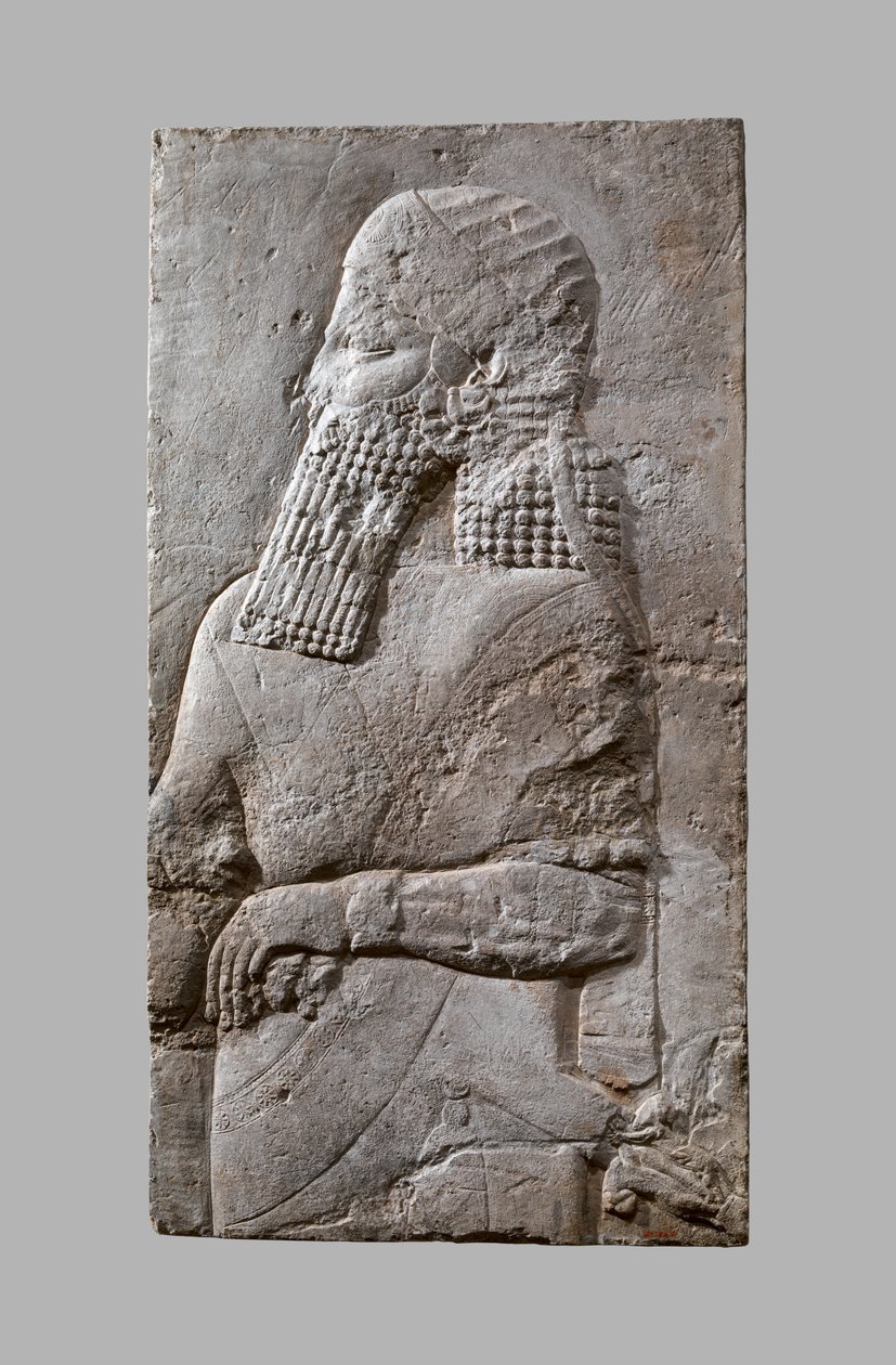 Assyrischer Kronprinz, ca. 704-681 v. Chr. (Gipsplaster) von Neo Assyrian