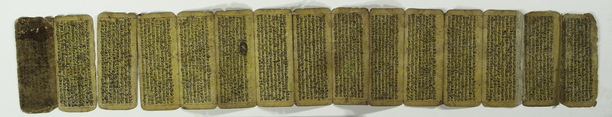 Ein Leporello-Manuskript von Nepalese School