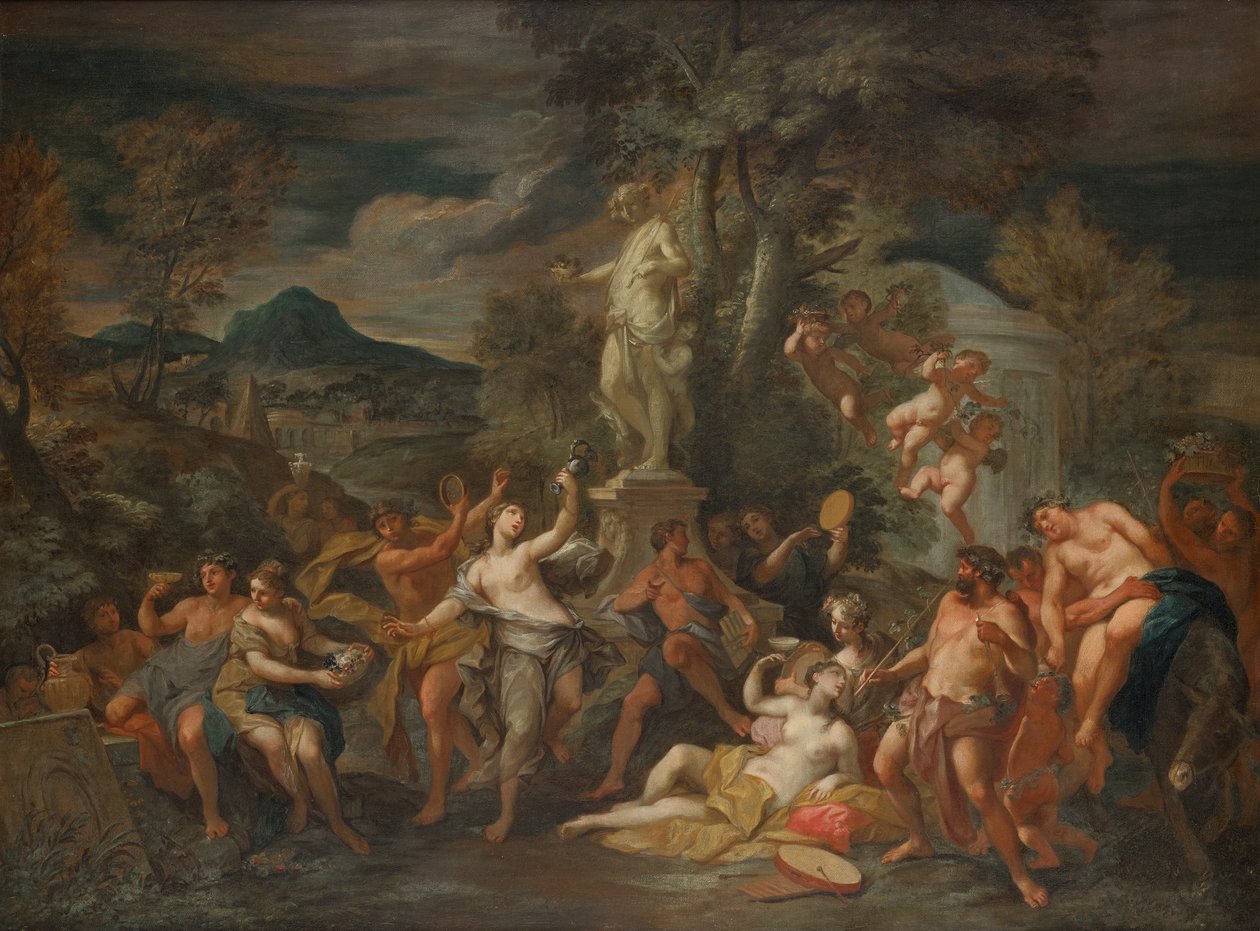 Bacchanal in Landschaft von Leopold Blonder