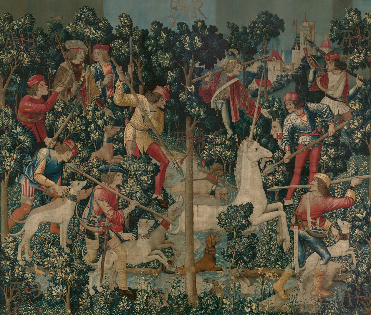 Das Einhorn wird angegriffen, ca. 1500 von Netherlandish School