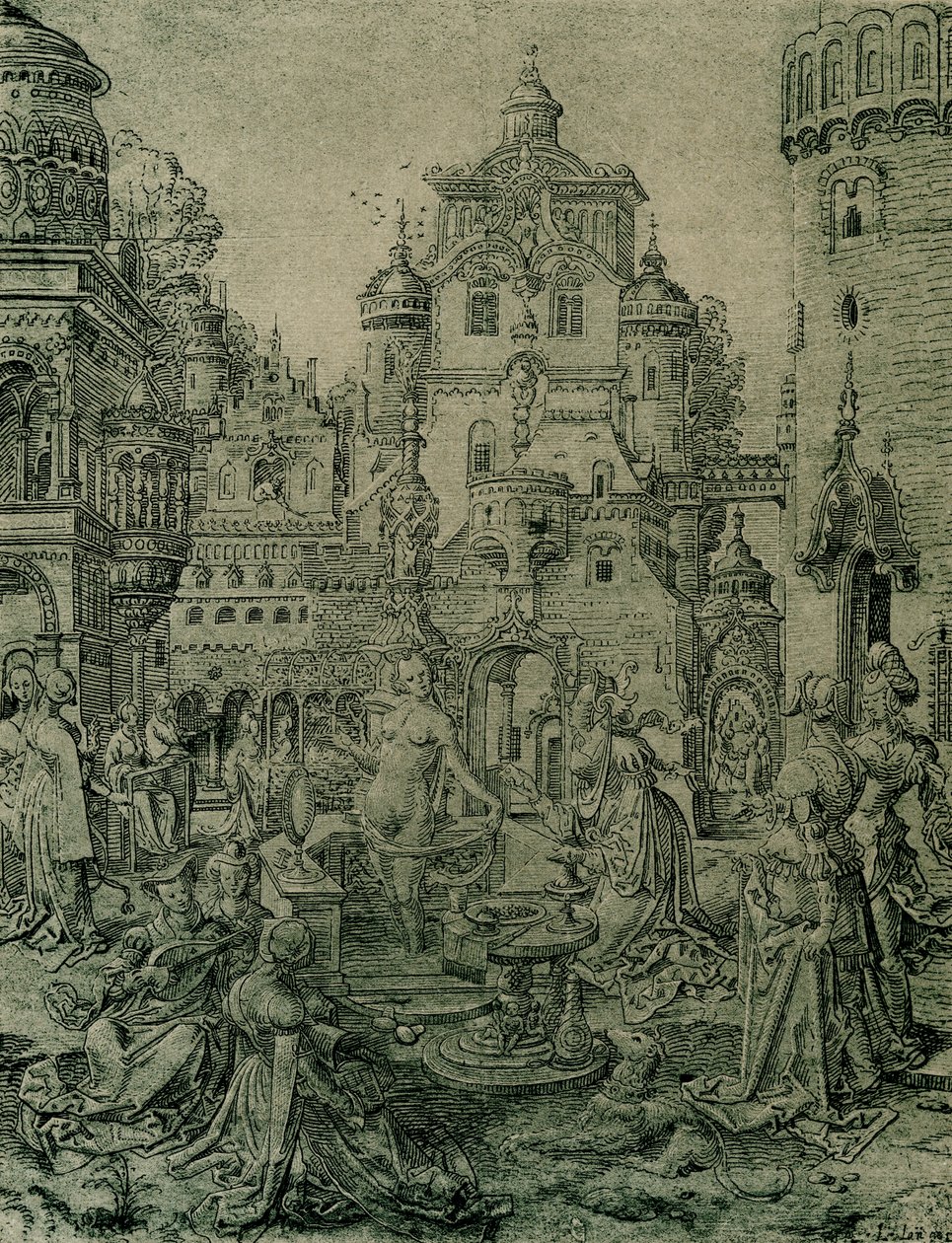 Bathseba beim Baden von Netherlandish School