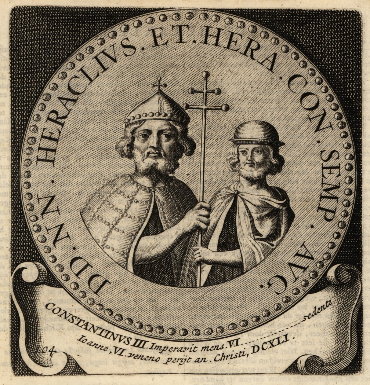 Byzantinische Kaiser Heraklius und Konstantin III. von Netherlandish School