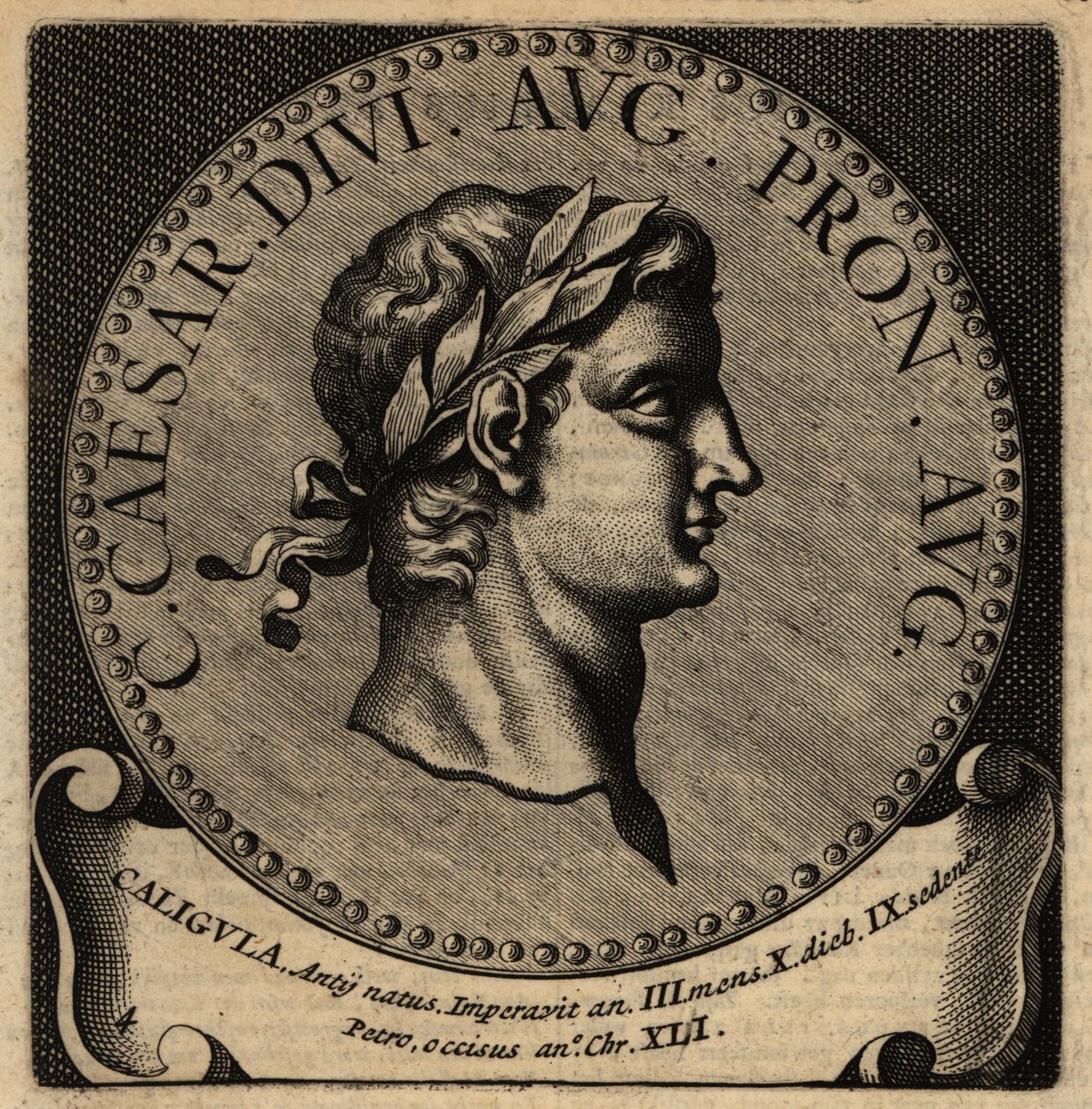 Porträt des römischen Kaisers Caligula von Netherlandish School