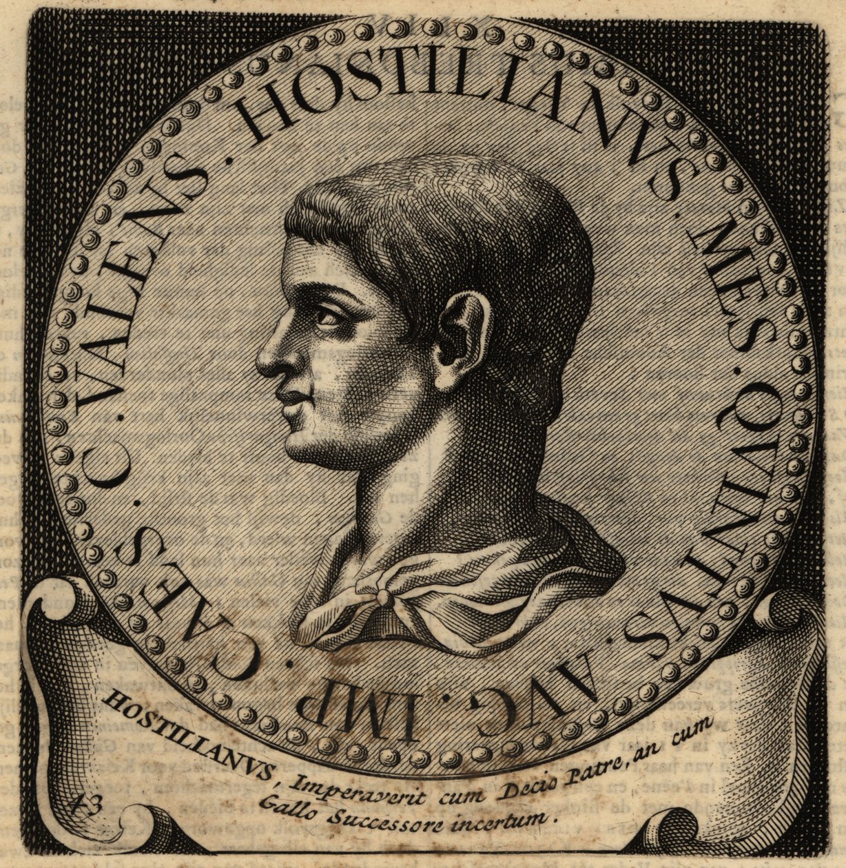 Porträt des römischen Kaisers Hostilian von Netherlandish School