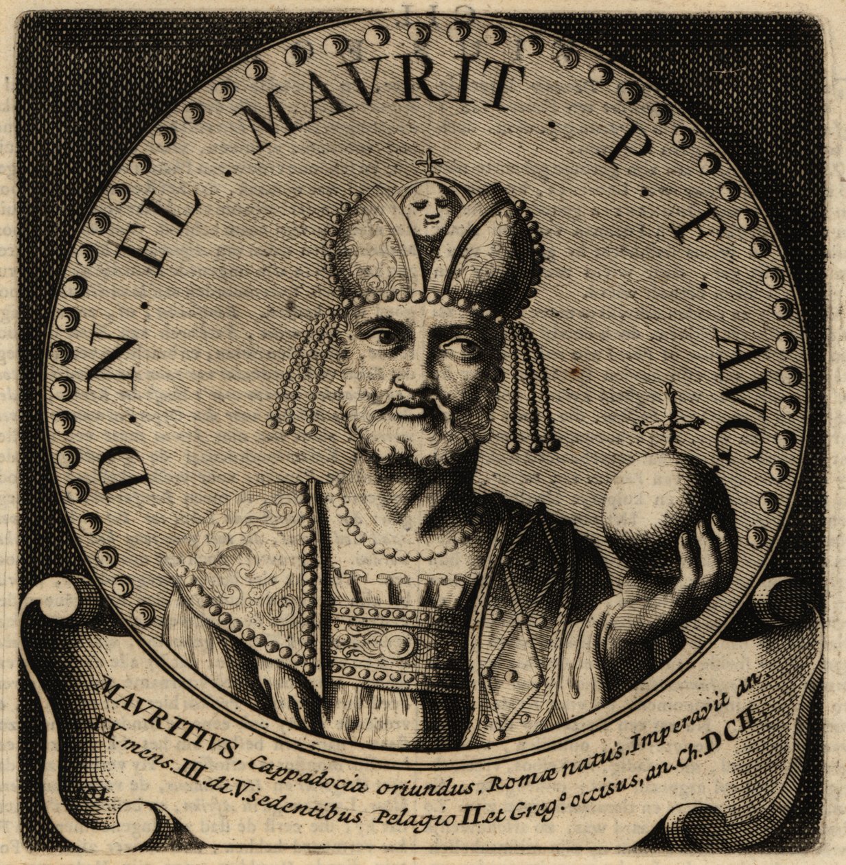 Porträt des römischen Kaisers Maurikios von Netherlandish School