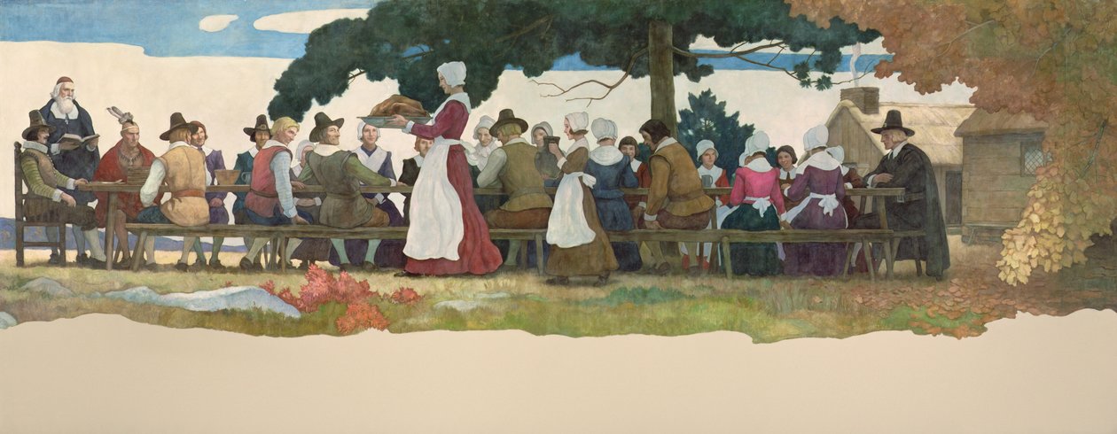Das Erntedankfest, 1940 von Newell Convers Wyeth
