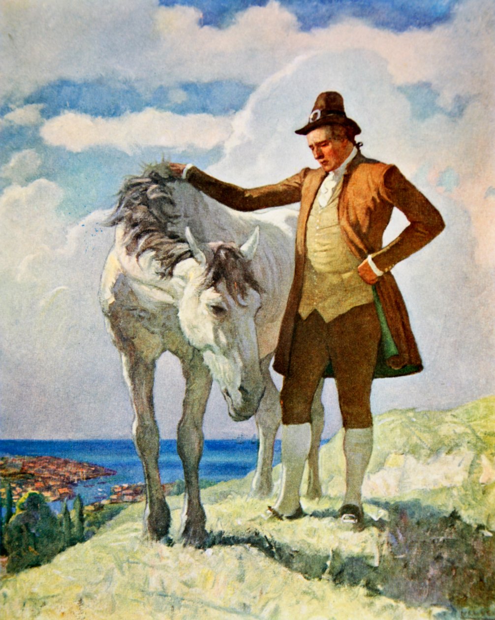 Pferd und Besitzer von Newell Convers Wyeth