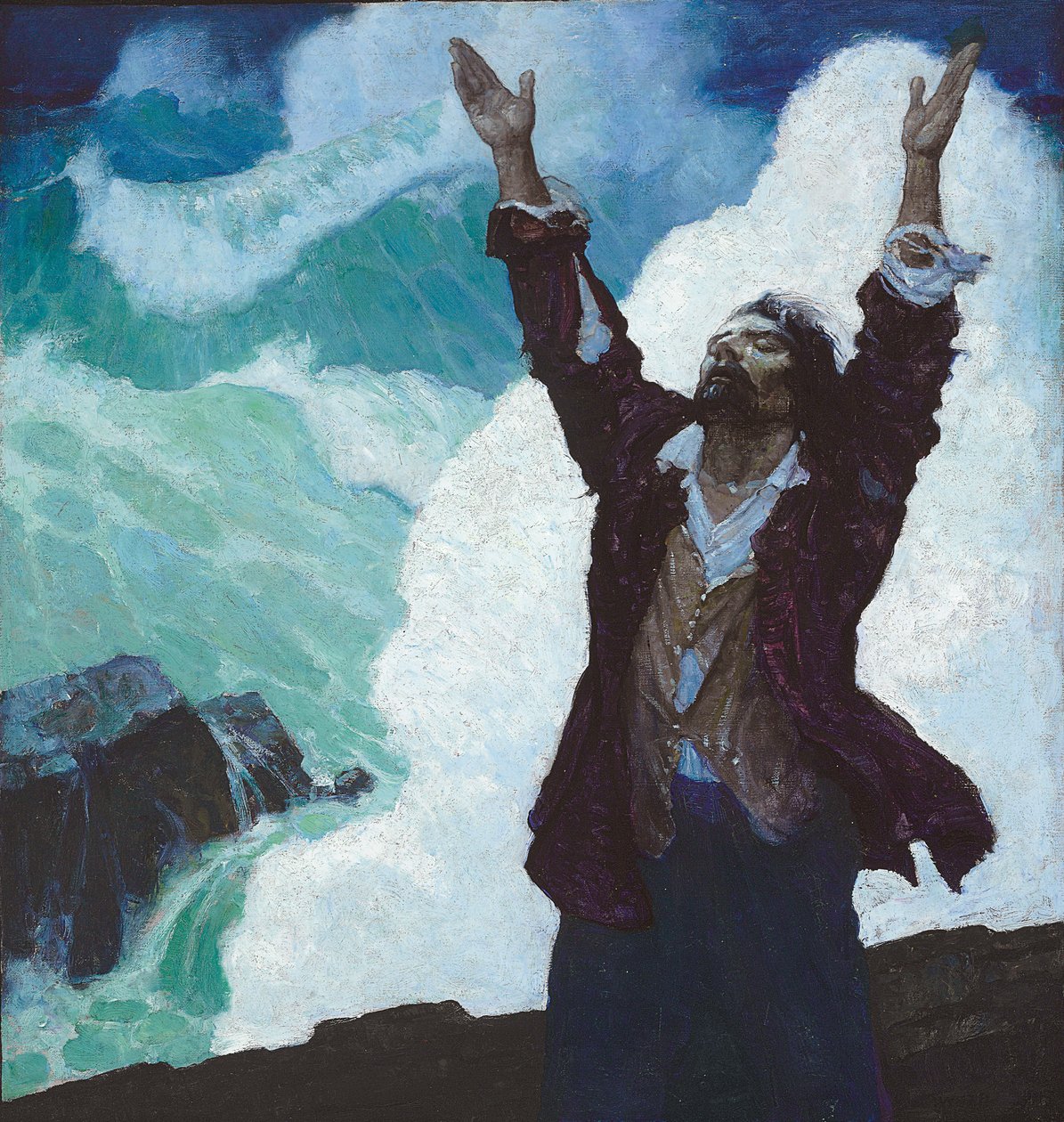 Robinson Crusoe: Cover von Newell Convers Wyeth
