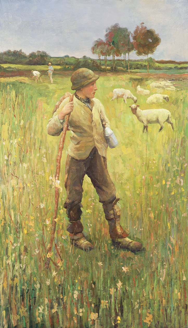 Ein junger Schäfer von Newlyn School