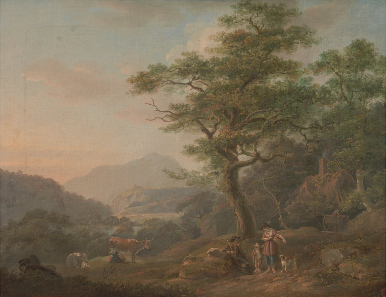 Eine Landschaft mit Figuren von Nicholas Pocock