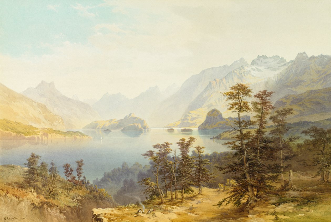 Lake Manapouri, Südinsel, Neuseeland von Nicholas Chevalier