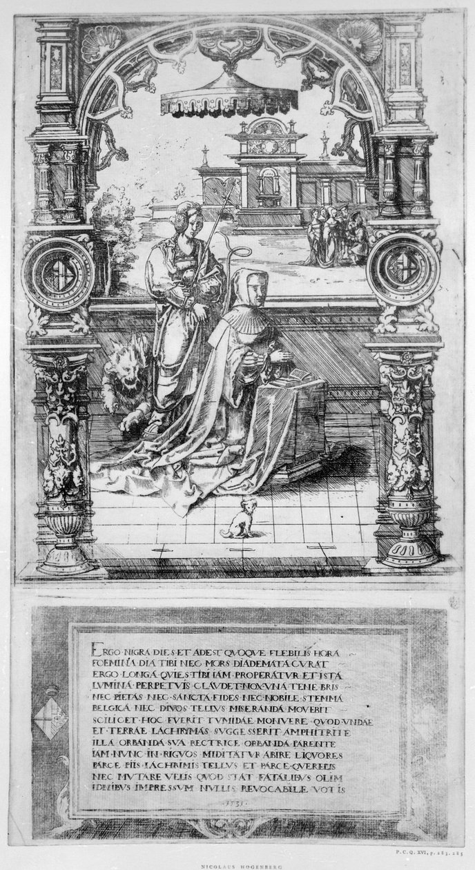 Epitaph von Margarete von Österreich von Nicholas Hogenberg