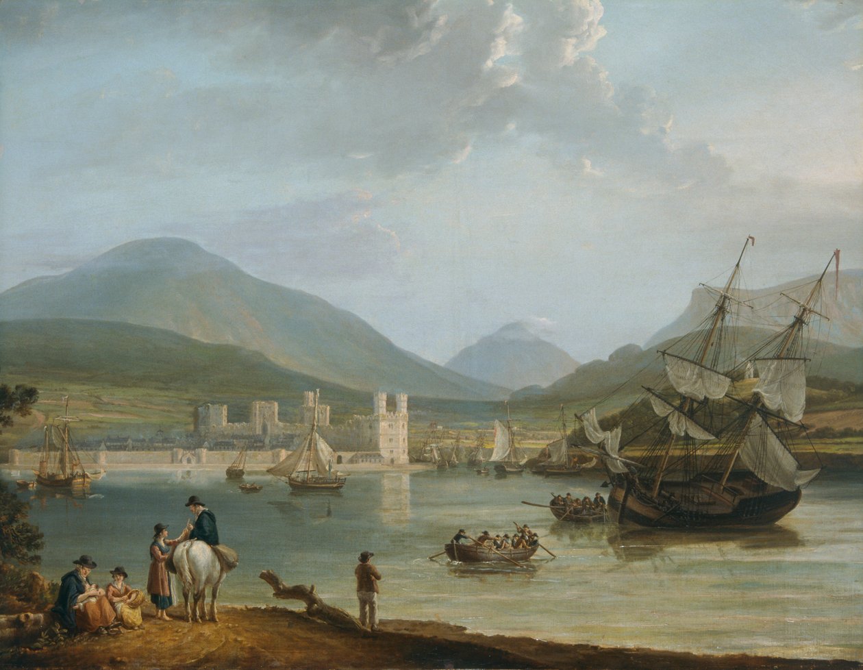 Caernarvon Castle und Bucht von Nicholas Pocock