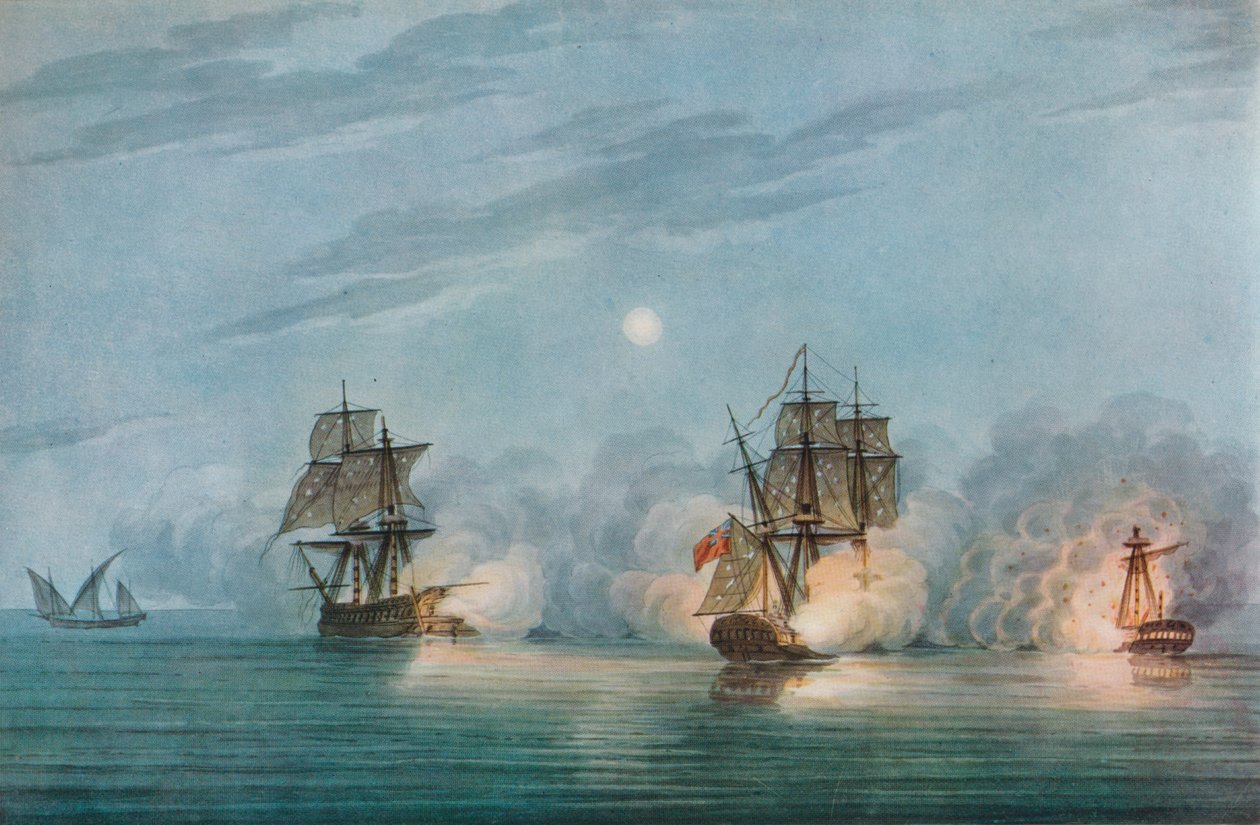 Eroberung der Badere-I-Zaffér, ca. 1809 von Nicholas Pocock