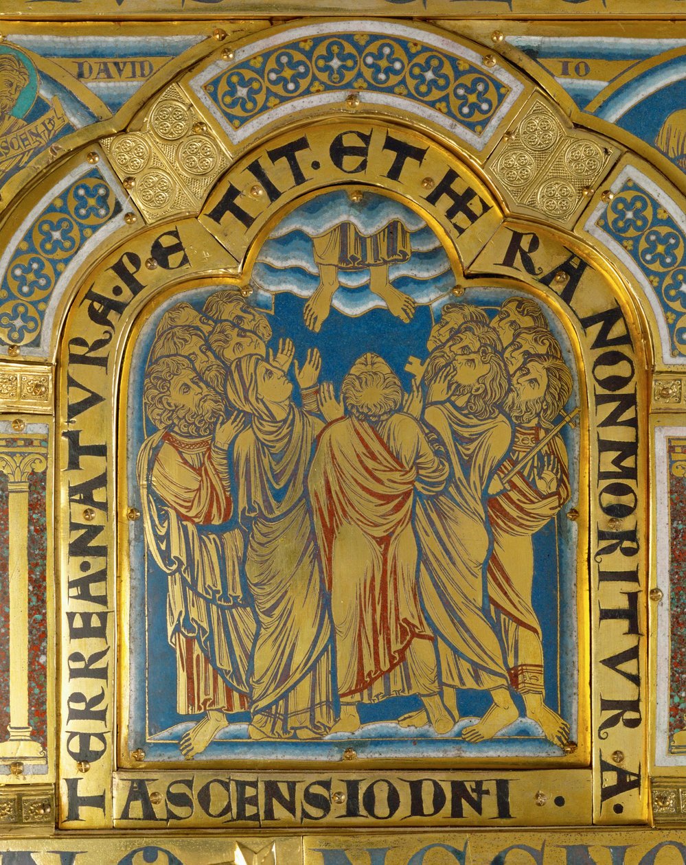 Christi Himmelfahrt, vom Verduner Altar von Nicholas of Verdun