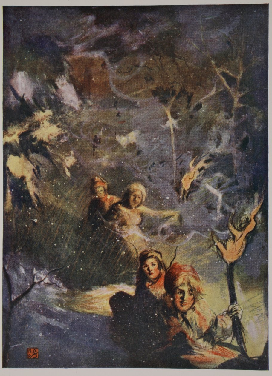 Schlittenfahren bei Fackellicht, 1905 von Nico Jungman