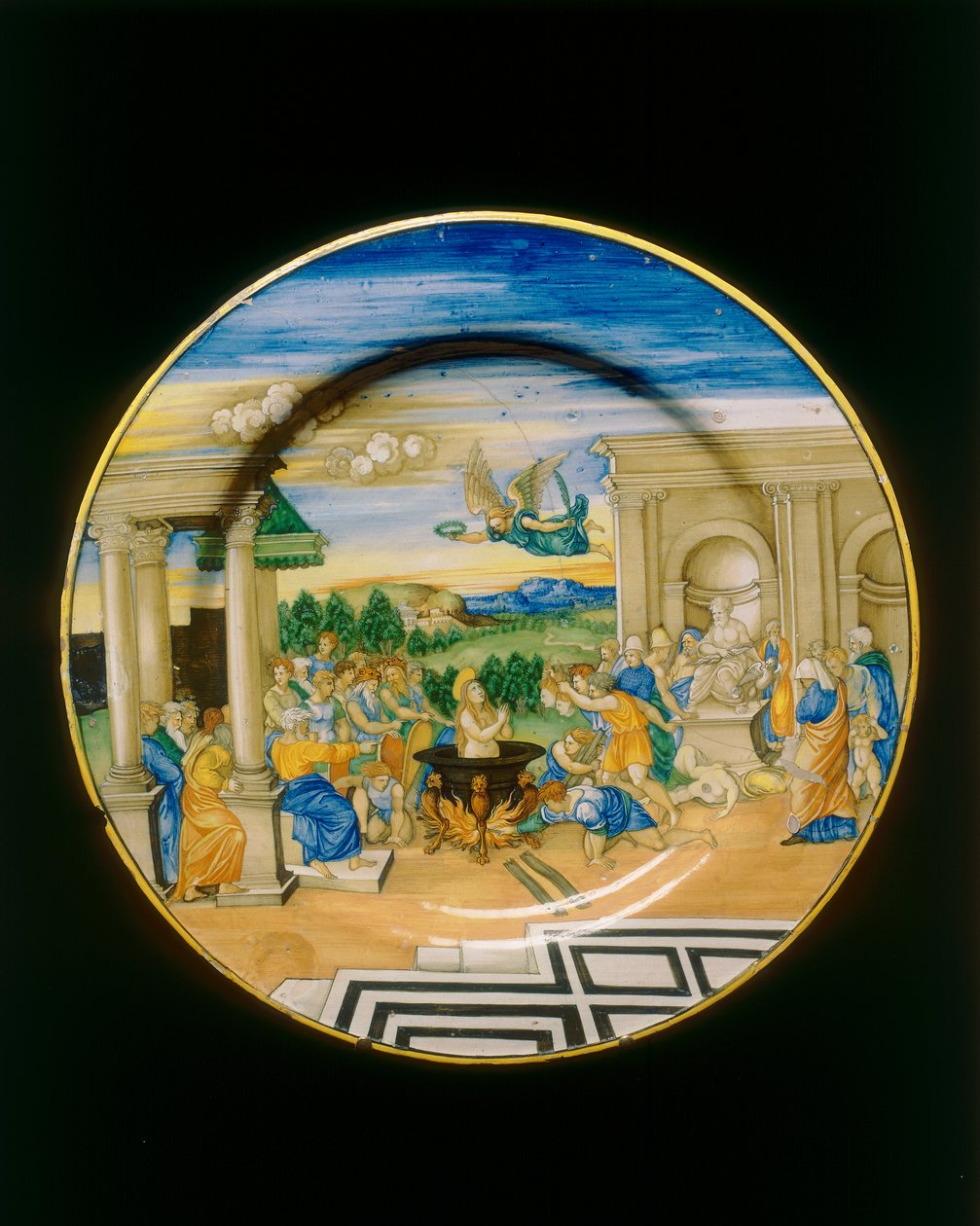 Martyrium der heiligen Cäcilia, Platte von Nicolò Pellipario
