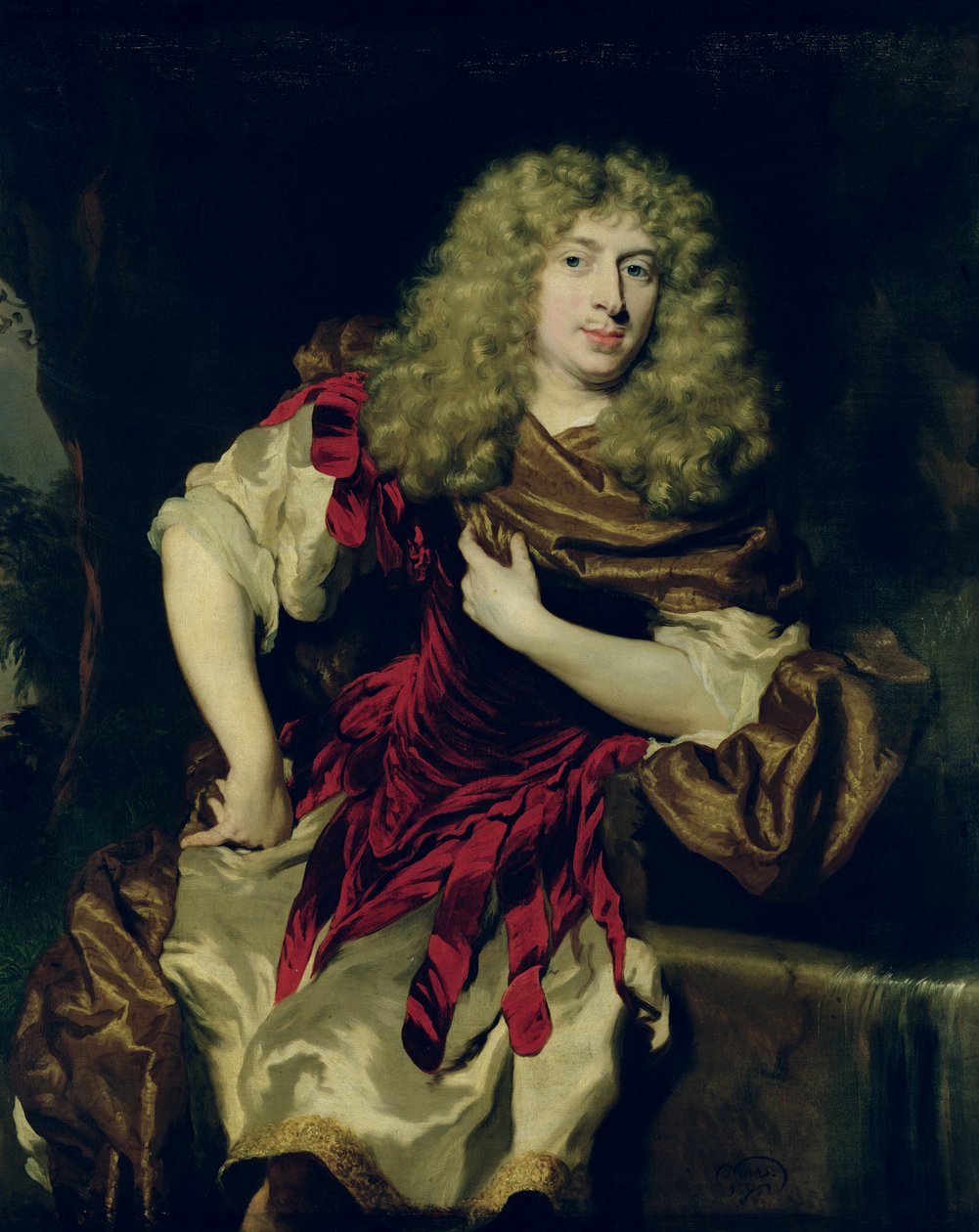 Porträt eines jungen Mannes, 1676 von Nicolaes Maes