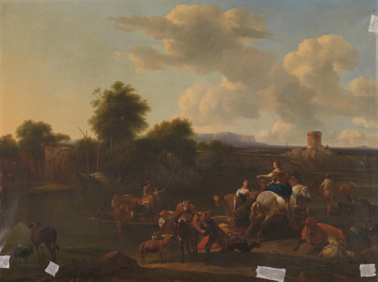 Die Viehfähre von Nicolaes Pietersz Berchem (copy after)