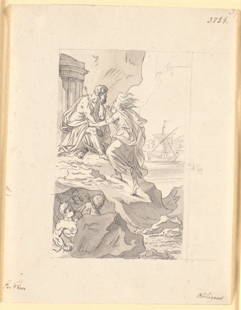 Neid bei Äolus. "Peder Paars". 1. Buch 1. Gesang von Nicolai Abildgaard