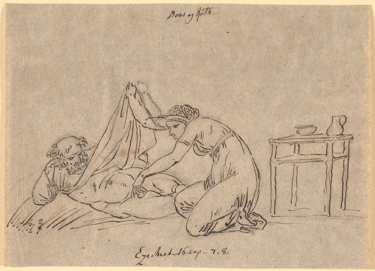 Ruth streichelt Boas von Nicolai Abildgaard