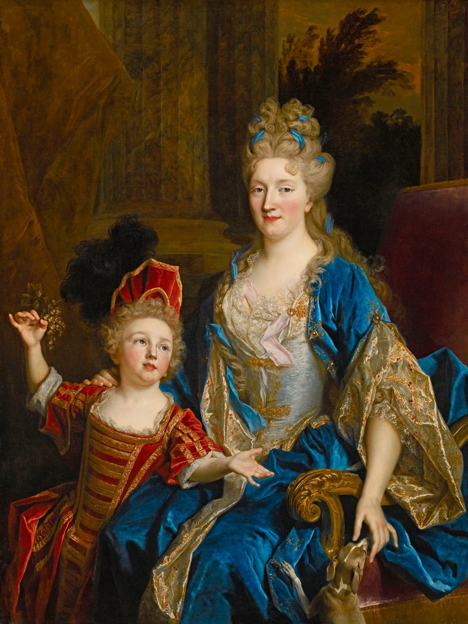 Porträt von Catherine Coustard, Marquise von Castelnau, mit ihrem Sohn Leonor, ca. 1699 von Nicolas de Largillière