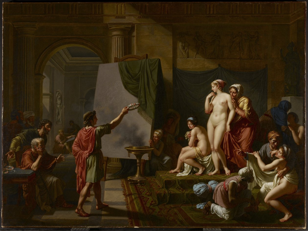 Zeuxis wählt seine Modelle, 1797 von Nicolas Andre Monsiau