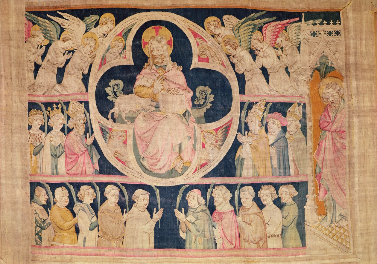 Zählung der Auserwählten, aus dem Apokalypse-Teppich von Angers, 1373-87 (Teppich) von Nicolas Bataille