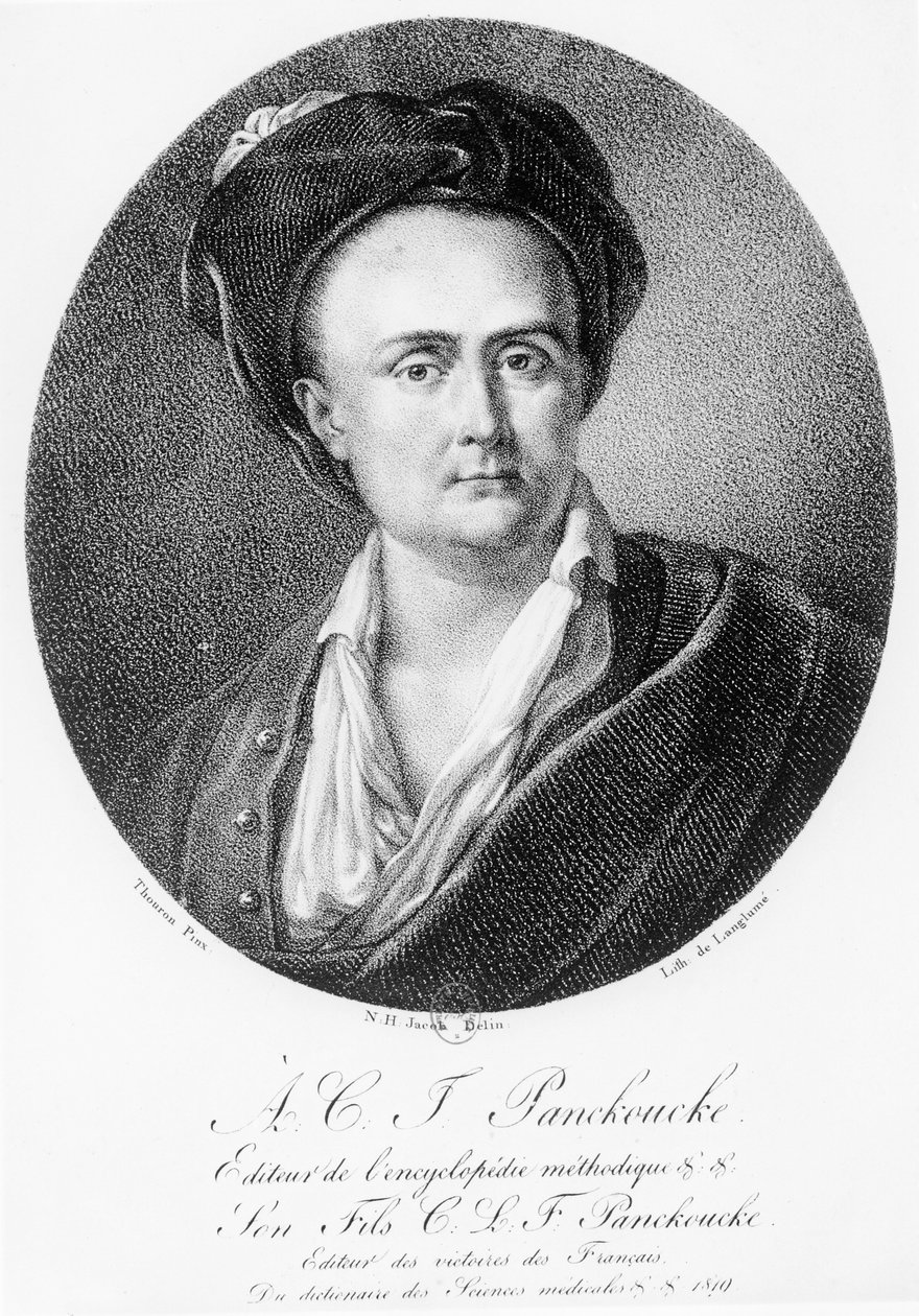 Medallion-Porträt von Andre Charles Joseph Panckoucke (1736-98) von Nicolas Henri Jacob