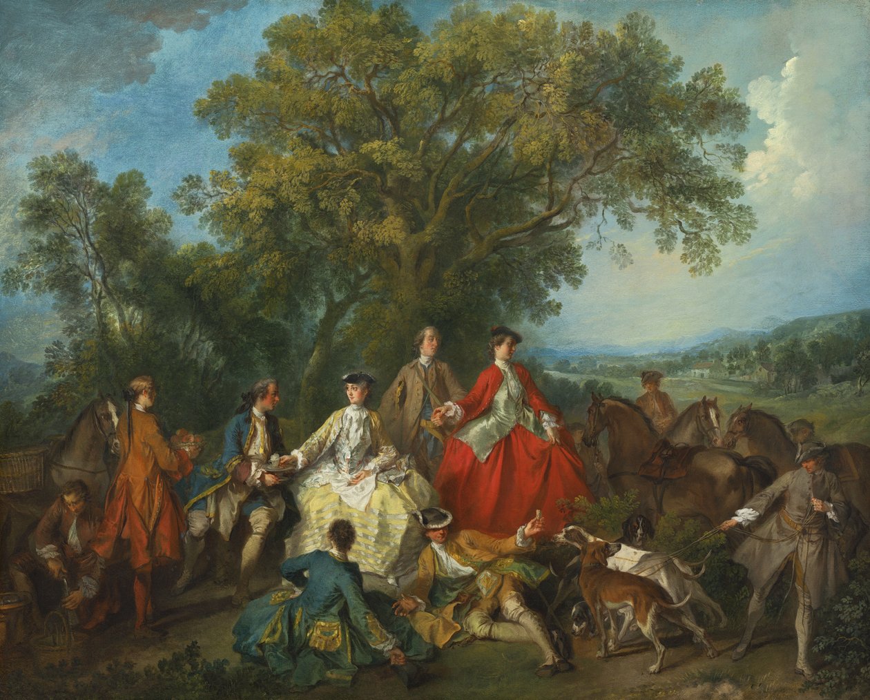 Picknick nach der Jagd, ca. 1735-40 von Nicolas Lancret