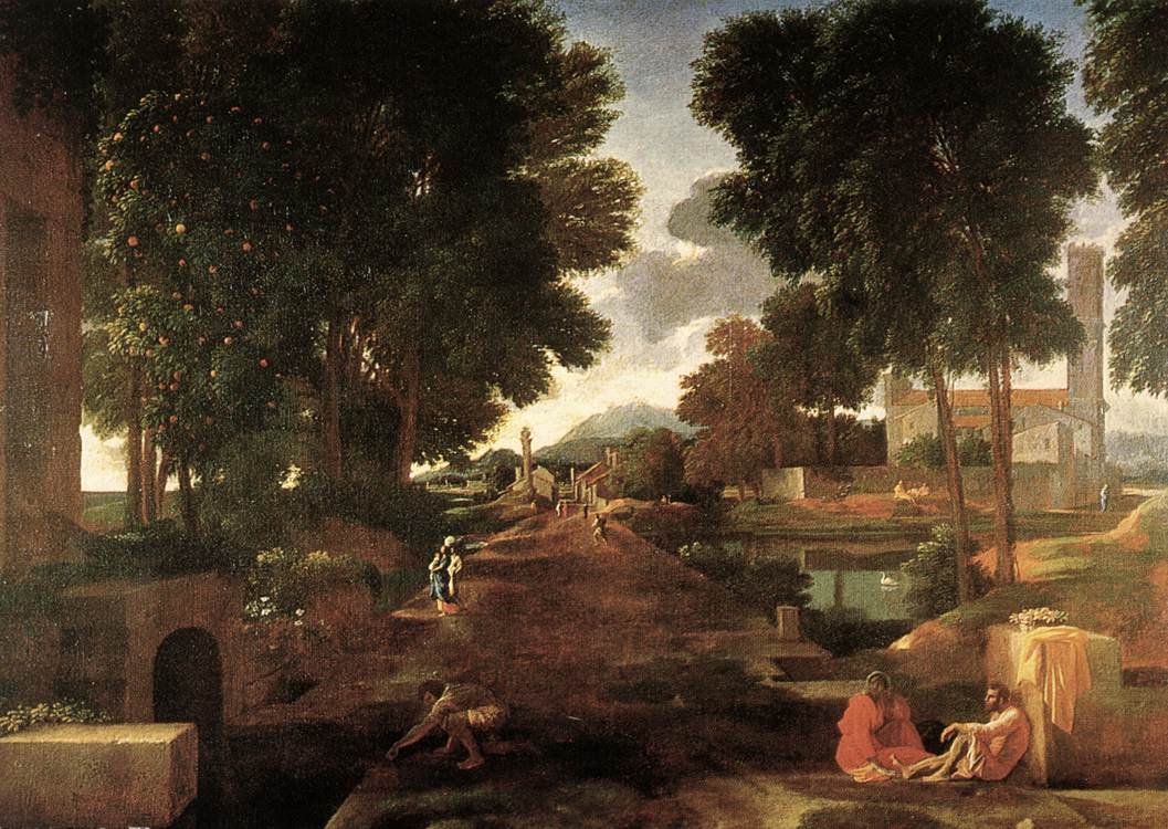 Eine römische Straße von Nicolas Poussin