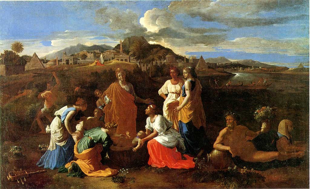 Moses aus den Wassern gerettet von Nicolas Poussin
