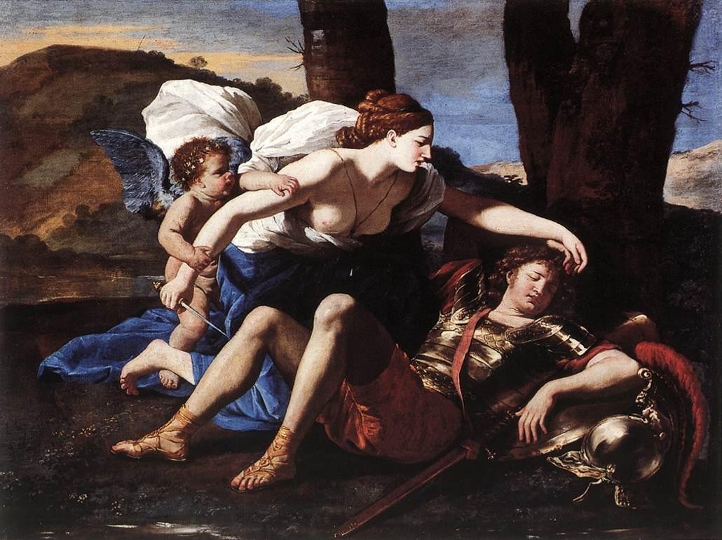 Rinaldo und Armida von Nicolas Poussin