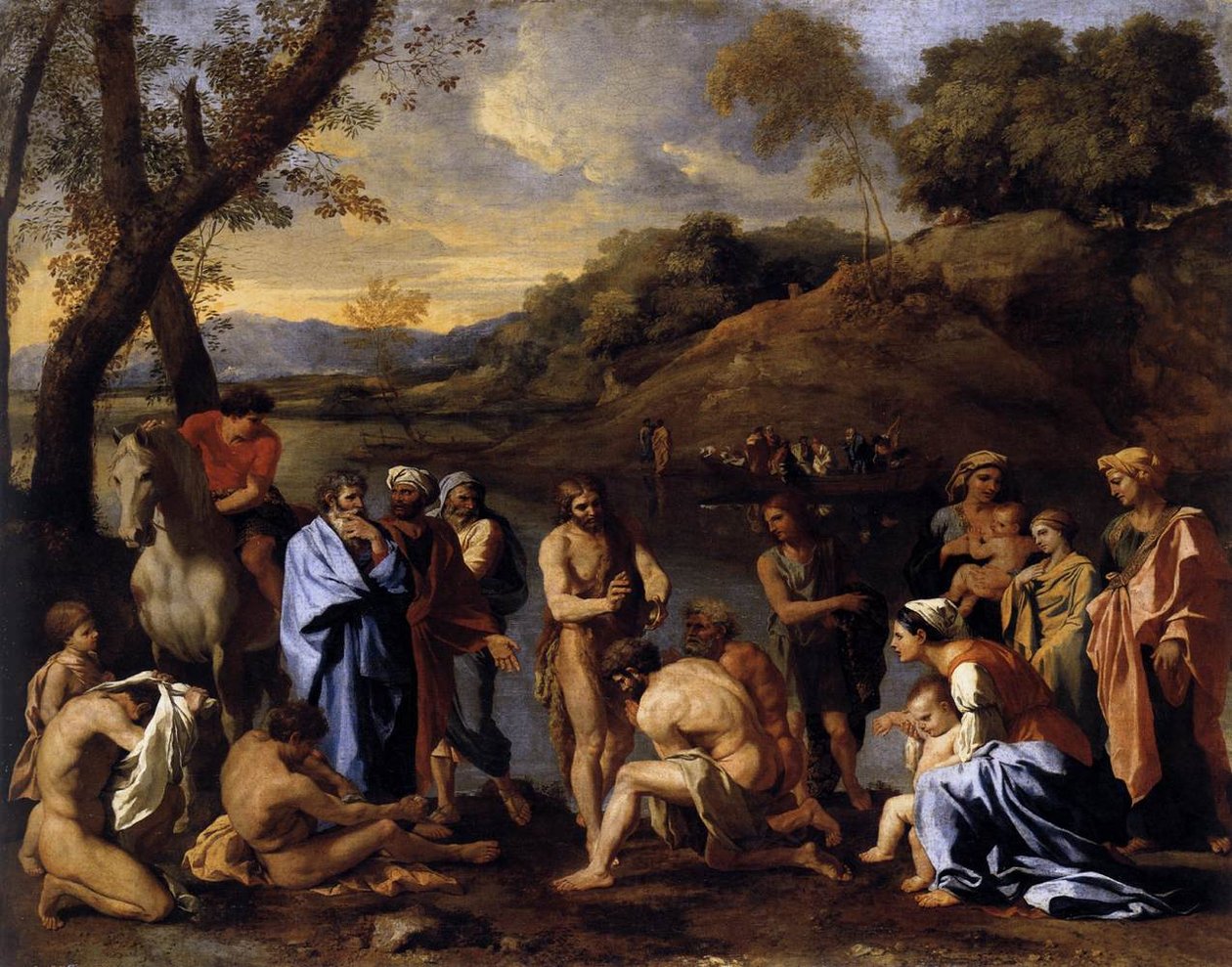 Johannes der Täufer tauft die Menschen von Nicolas Poussin
