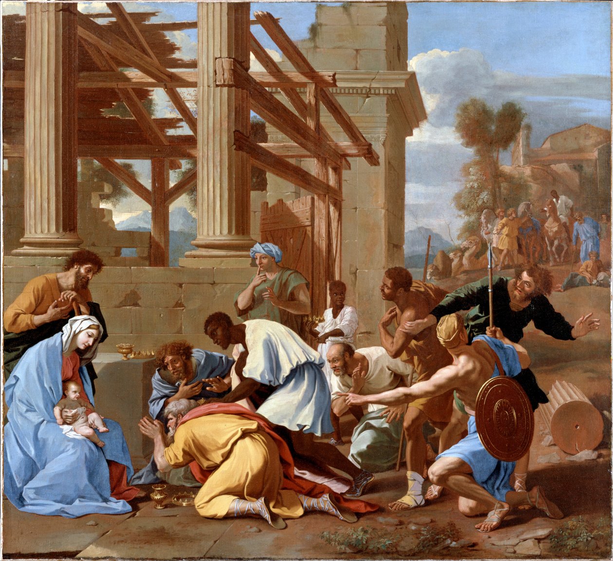 Die Anbetung der Könige von Nicolas Poussin