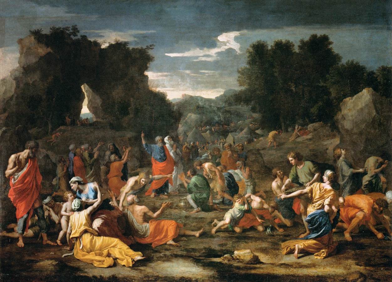 Die Juden sammeln das Manna in der Wüste von Nicolas Poussin