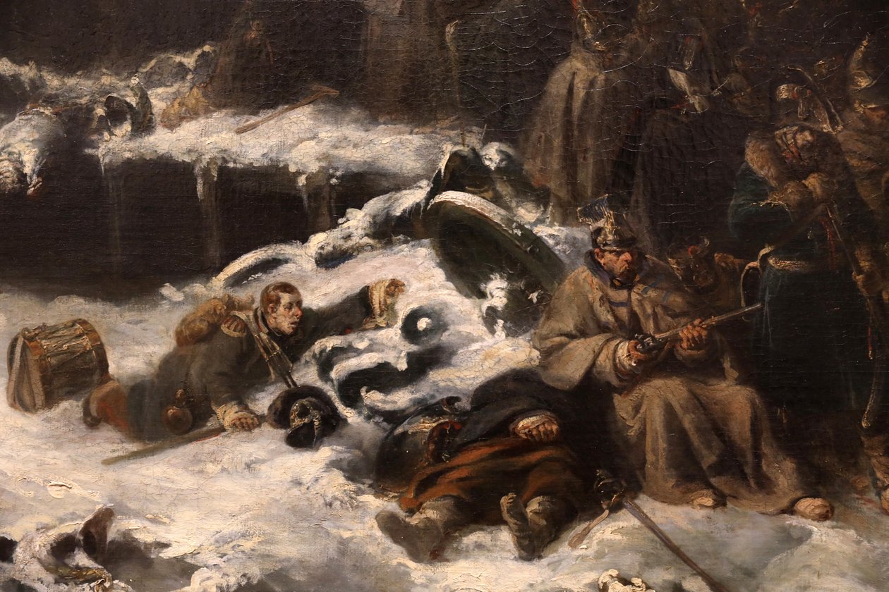 Napoleons Armee zieht sich aus Russland zurück (Detail), 1836 von Nicolas Toussaint Charlet