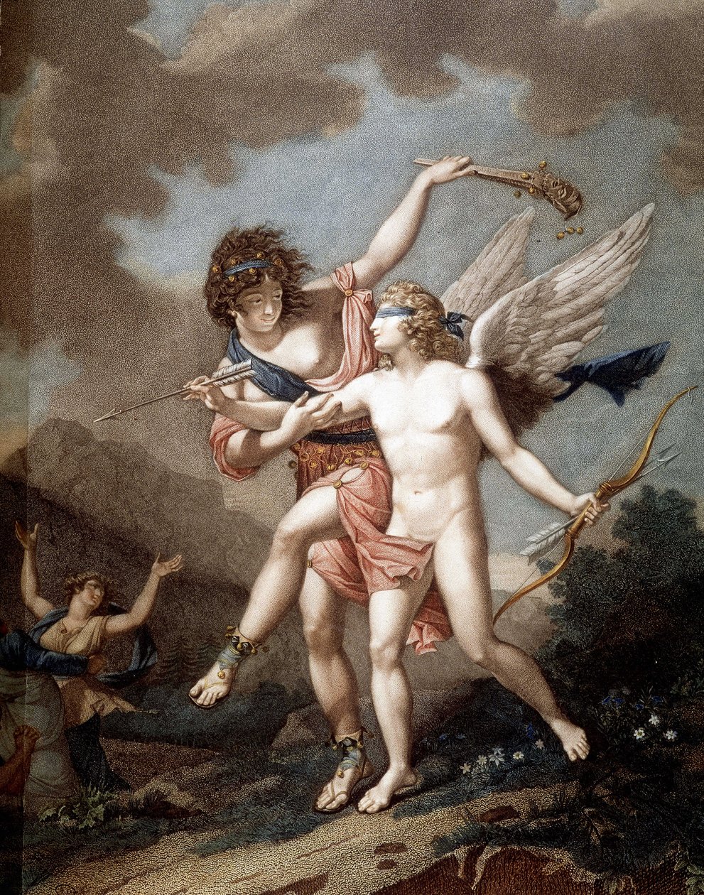 Liebe geführt von Wahnsinn von Nicolas Andre (after) Monsiau