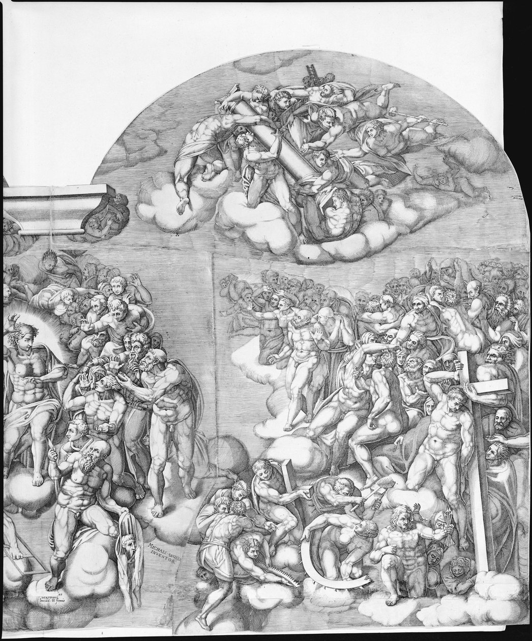 Das Jüngste Gericht von Michelangelo, 1562 von Nicolas Beatrizet