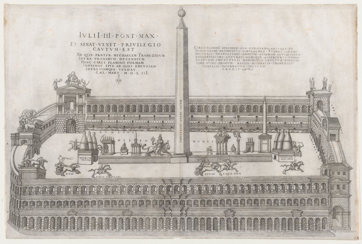 Speculum Romanae Magnificentiae: Circus Flaminius von Nicolas Beatrizet
