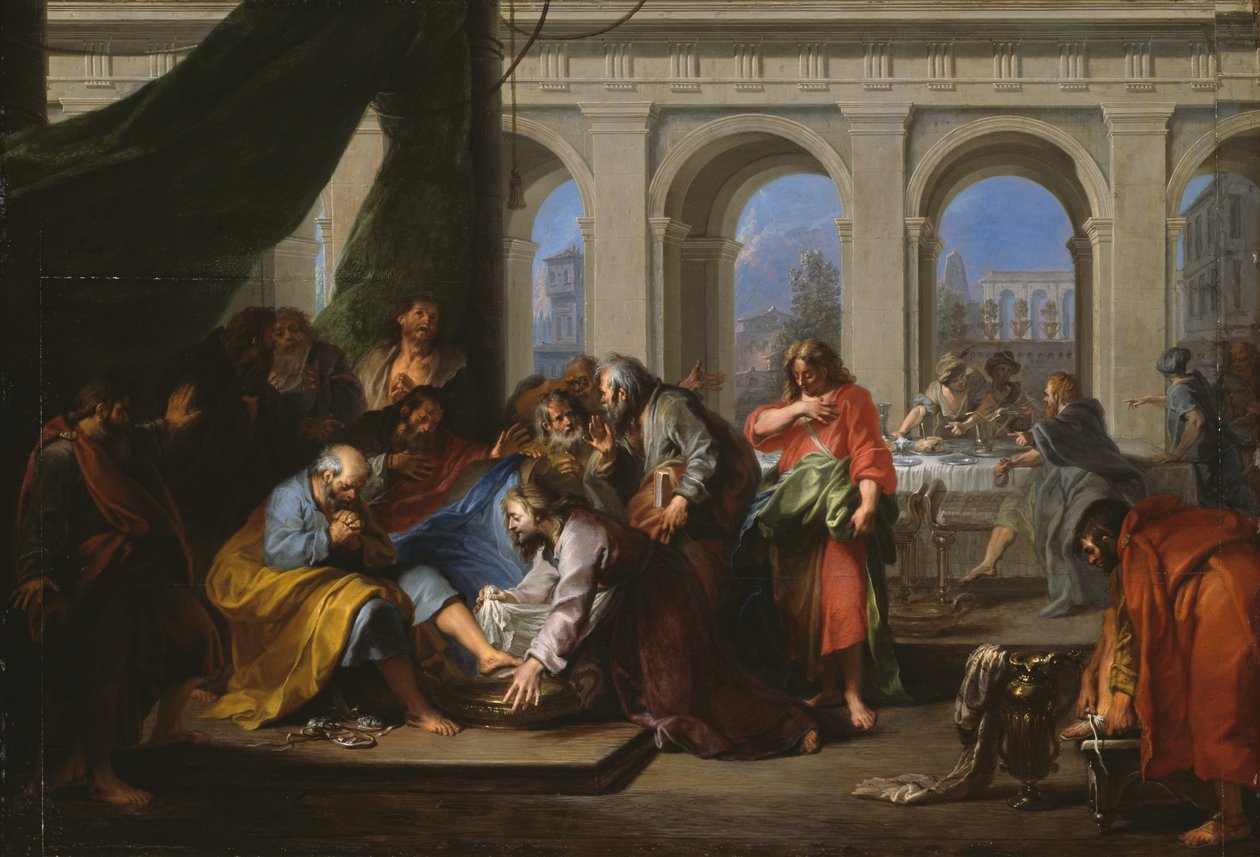 Christus wäscht die Füße seiner Jünger von Nicolas Bertin