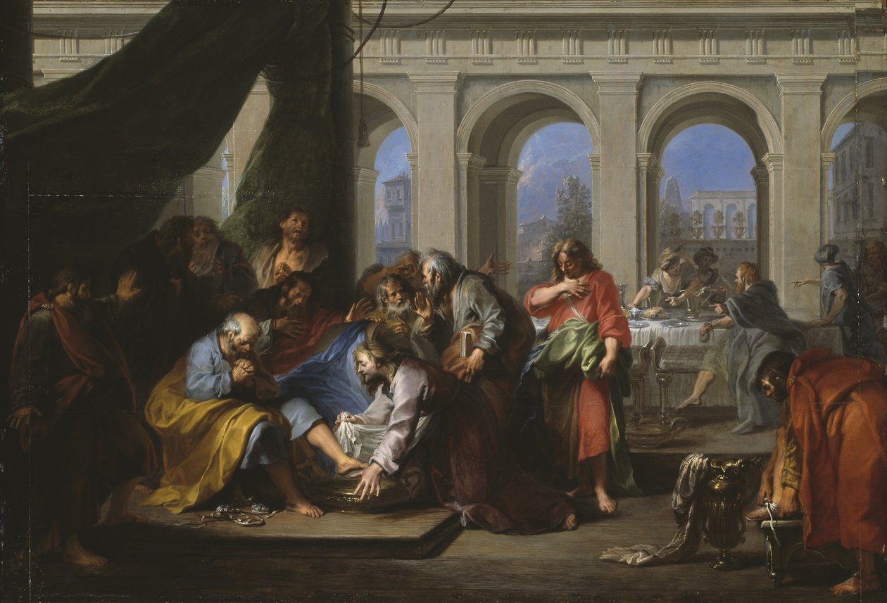 Christus wäscht die Füße seiner Jünger von Nicolas Bertin