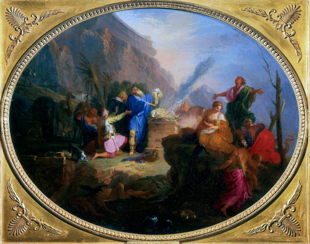 Noahs Opfer, ca. 1688-1736 von Nicolas Bertin