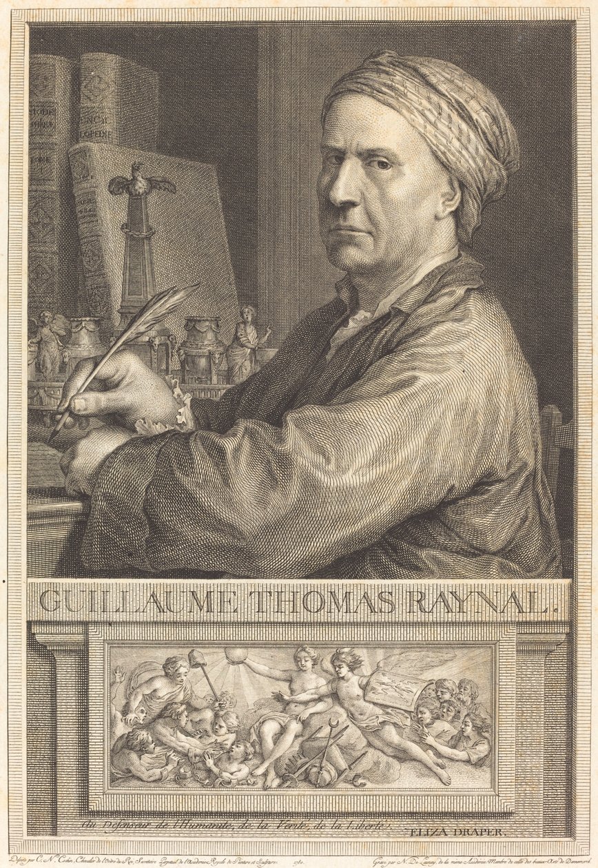 Guillaume Thomas Raynal von Nicolas Delaunay after Charles Nicolas Cochin II