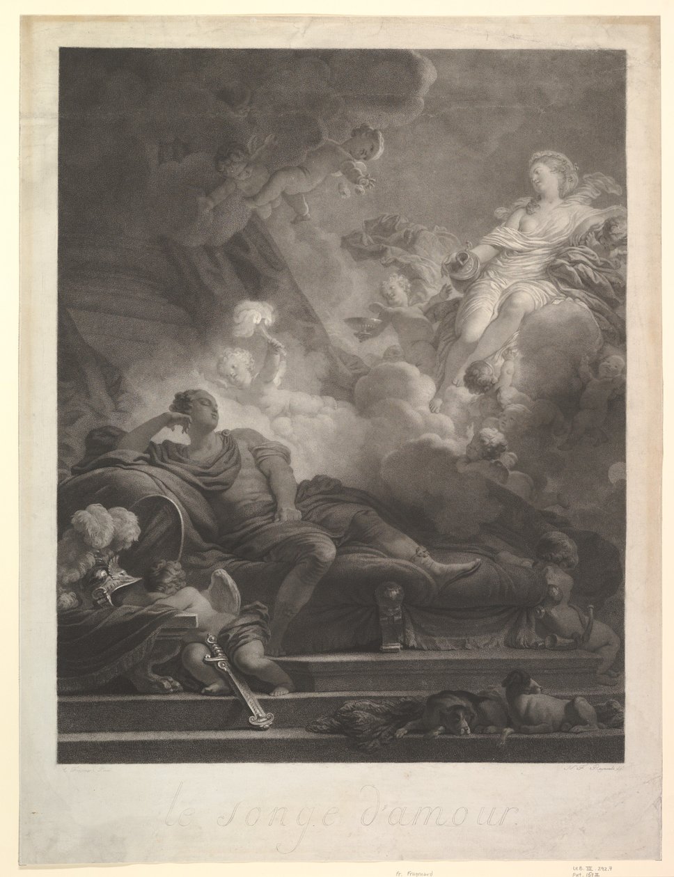 Der Traum der Liebe, n.d. von Nicolas Francois Regnault